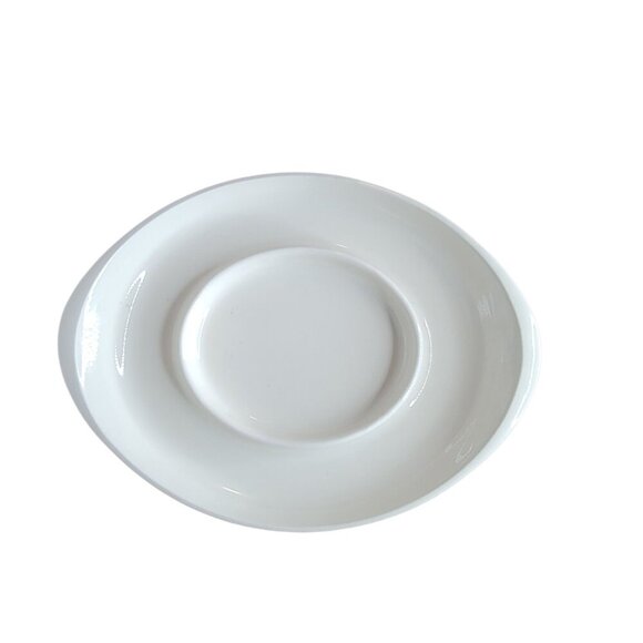 Mid-Century Modern Atomic Gravy Boat & Attached Underplate-- Fall Harvest Wheat - Picture 4 of 10